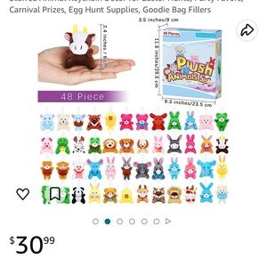 48pcs mini animal plus and card set